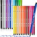 Mr. Pen- Felt Tip Markers, Assorted Colors, 24 Pack, 2.5 mm, Bible Journaling Markers, Bold Point Felt Tip Pens, No Smear, Quick Dry, Perfect for Journaling, Underlining, Writing and Drawing