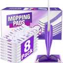 8 Count Disposable Mop Pads Refills for Swiffer WetJet, Multi Surface Hardwood Floor Cleaner Spray Mop Pads Refills Multi Layers Thickened and Super Absorbent