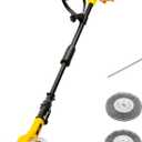 Electric Crack Weed Sweeper for Mellif 20V Battery(Not Included),Cordless Grout Cleaner/Patio Cleaner with1200 RPM&Wire/Nylon Brush,Weed Removal Clears Driveways, Paths, Patios And Pavings