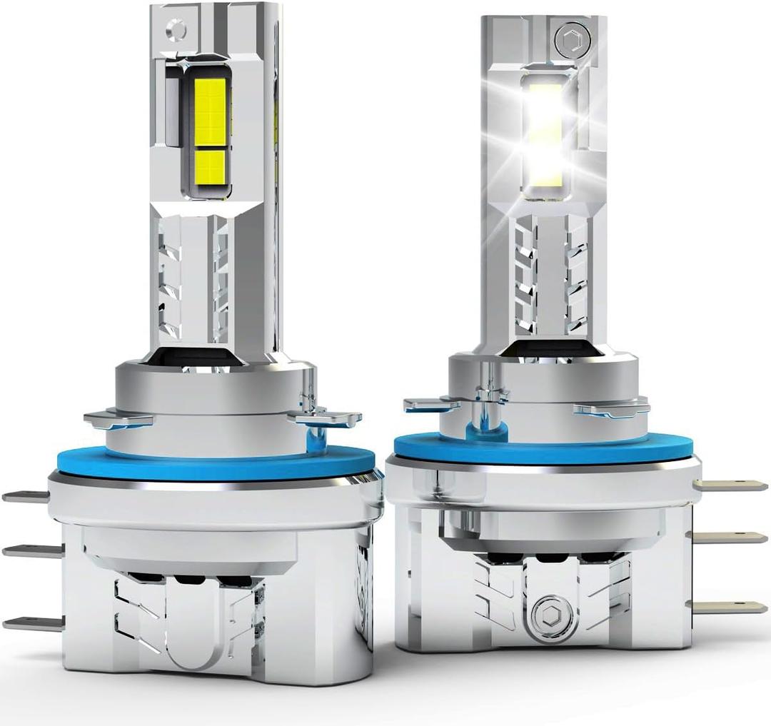 H15 LED Bulbs Daytime Running Light, Fog Lamp, 30000Lm 120W 6500K Cool White, Built-in Thermally Conductive Copper Tube and Fan, Direct Replacement, Plug and Play, 64176 12580 PGJ23T1
