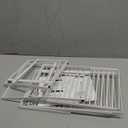 13"-24" L Expandable Cabinet Shelf Rack Set of 2, Stackable Kitchen Countertop Cupboard Organizers and Pantry Storage Shelves (White)