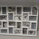 J.M.Deco Collage Picture Frames for Wall 24 Slots, Large Photo Frame Gallery Puzzle Collage Wall Hanging for 4 x 6 Photo, Christmas Gift for Family or Friends - Pure White, 24 Opening