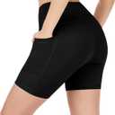 Nirlon NirLUX Yoga Shorts for Women - Soft Womens Workout Leggings for Gym & Yoga - Womens Biker Shorts with Pockets (Black)