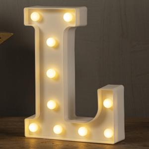 HXWEIYE Light Up Letters L, LED Marquee Letters Light Sign 26 Alphabet and 10 Number Big Lights Letter for Party Birthday Bar Battery Powered Christmas Decor Letter Lights (Warm White) (8.5 Inch)