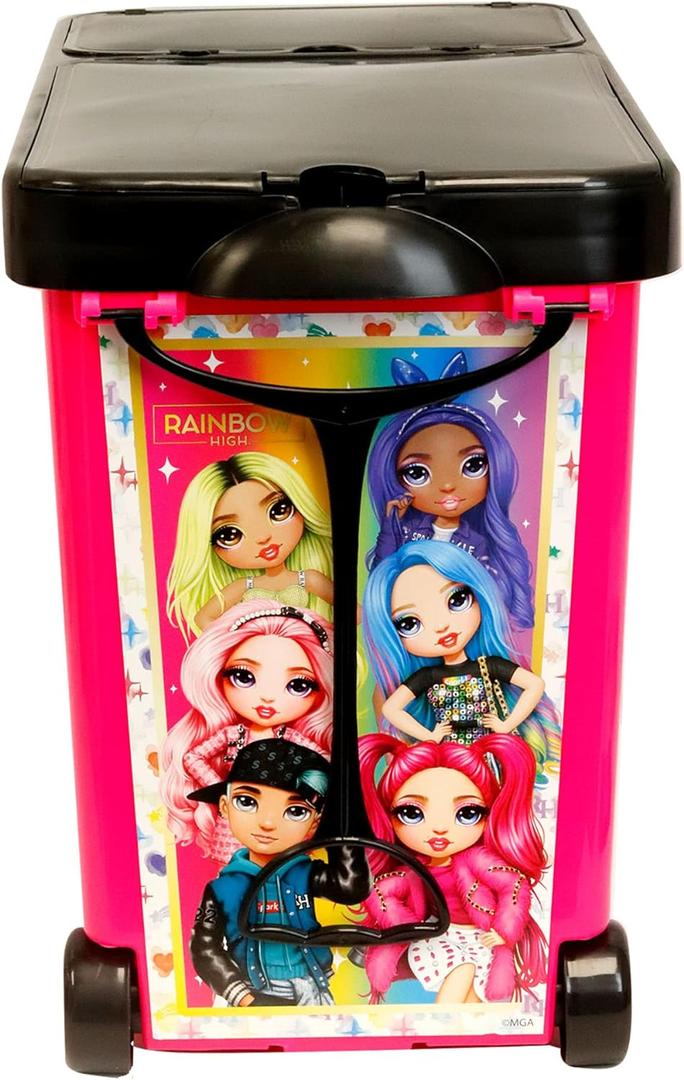 Tara Toys MGA Rainbow High Wheeled Doll Storage & Carrying Case - A Fashionable Haven to Keep Dolls Neat Stylish - Organized for Kids Ages 3+ Elevate The Fun and Orderliness of Playtime