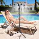 Standing Misters for Outside Patio - Adjustable Height Stand Misting system for Cooling Outdoor, 26.5FT Portable Water Mister for Garden Backyard BBQ Party Tanning Pool Beach Cooling & Water Playing