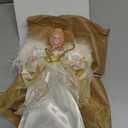 VCO 12" Lighted Cream & Gold Angel Christmas Tree Topper - Clear Lights