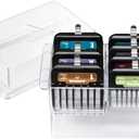 Andis 562014 Premium Clip Animal Comb Set  Built with Plastic, Includes 7 Color Coded Combs of Different Sizes, Metal Clip to Attach Comb - Fits Ultra Edge & Ceramic Edge Blades, Multicolor