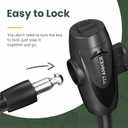 Titanker Bike Lock, Bike Lock Cable 6 Feet Coiled Secure Bicycle Locks with Keys Scooter Locks Bicycle Locker 1/2 Inch Thick Heavy Duty Anti Theft Bike Cable Lock with Mounting Bracket