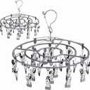 2 Pack Clothes Drying Hanger With 24 ClipsRack Clothes Hanger Sock Underwear Laundry Hangers Hanging Herb dryer Ropa Socks Clothing Stainless Bras Wet Racks Secar Flower baby Lingerie Secador Colgar