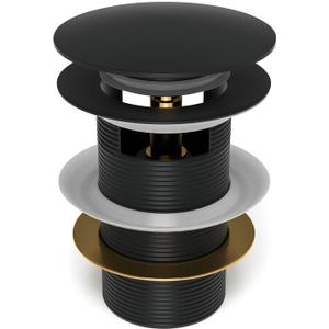 Pop-up Drain for Freestanding Tub, Black Free Standing Bathtub Drain Stopper Fits Most Freestanding Tubs, CUPC Certification (Matte Black)