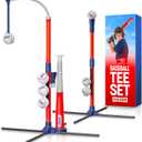 Ninja Blast Tee Ball Set for Kids - 4 Year Old Boy Birthday Gift Baseball Batting Tee- T Ball Set for Toddlers 3-5 4-6 - Toys for Ages 3 4 5 6 Year Old Boy - Toddler Outdoor Toys, Baseball Tee