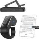[Case-Friendly] Remote Control Page Turner Ring for Kindle Paperwhite Oasis Scribe Kobo eReaders, Camera Camcorder Remote Controls, Page Turner Clicker for iPhone ipad Tablets with Storage Bag