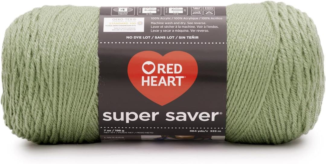 RED HEART Super Saver Yarn, Frosty Green