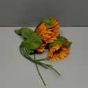 5pcs Artificial Sunflowers Vintage Fake Silk Sunflowers Fake Sunflowers Bouquet Large Sunflowers Decor for Home Hotel Office Wedding Party Garden(Orange)