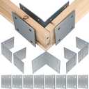 Blulu 12 Pcs Dock Hardware Include Inside Corners and Backer Plates Heavy Duty Dock Hardware Brackets Hardware Back Plates Hot Dip Galvanized Steel Dock Inside Corner Kit Hardware Stationary
