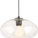 Vintage Glass Pendant Lights Kitchen Island with Handblown Shade,Adjustable Hanging Light Fixtures for Kitchen Island, Dining Room, Hallway - 11 Inch (Clear)