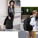 Paude Black Backpack,School Backpack for Teens Adults Laptop Bookbag for High School College Students Back Pack for Work