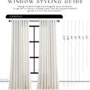 Natural Cream Linen Curtains 90 Inch Length 2 Panels for Living Room Bedroom, Light Filtering Sheer Curtains 90 Inches, Modern Farmhouse Grommet Semi Sheer Soft Privacy Drapes