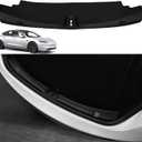 BASENOR 2026 2025 2024 Tesla Model 3 Highland Rear Bumper Guard Protector TPE Trunk Bumper Sill Cover [Proprietary Design] Model 3 Highland Interior Accessories