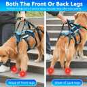 Dog Lift Harness for Large Male Dogs, 2-in-1 Detachable Support Harness, Full Body Carrying with 4 Handles, Dog Sling for Large Dogs Hind Leg Support (Black, X-Large)