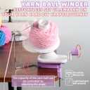 Yarn Winder,Yarn Ball Winder,Hand Operated Yarn Ball Winder,Yarn Cake Winder,Manual Wool Yarn Cone Ball Winder with 50g Wool Yarn