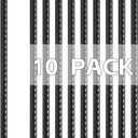 Rebar Stakes 16 Inch, 10 Pack Ground Stakes Heavy Duty with Chisel Point, Straight Metal Stakes for Concrete Form, Landscaping, Camping Tent or Timber, Black