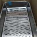 Stainless Steel Sifting Cat Litter Box for Pine Pellets, XL Extra Large Metal Cat Litter Box Sifter Pan with Litter Scoop, Low Dust, Odor Control, Easy Cleaning, 23.6" L x 15.7" W x 6" H