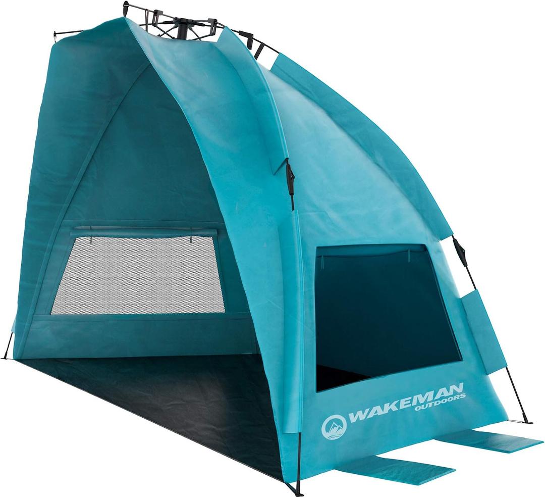 Beach Tent Sun Shelter - UPF50+ UV Protection Portable Sun Canopy for Beach Cabana - 2-3 Person Pop Up Beach Tent - Beach Essentials by Wakeman, X-Large
