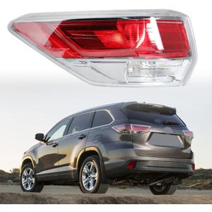 munirater Outer Tail Light Driver Side Rear Brake Taillight Assembly Replacement for Highlander 2014-2016
