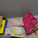 Tenceur 48 Pcs Kids Paint Party Favors Sets with 12 Pcs Unicorn Girl Cake Pre Drawn Canvas Panel and Wooden Easel Set Paint Pots and Brushes 12 Mini Apron and Tote Bag for Kids Girls Student Boys