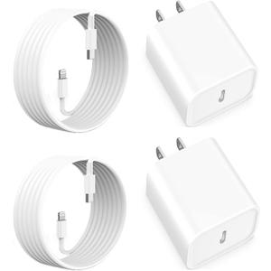 iPhone Fast Charger,[Apple MFi Certified] iPhone Charger Fast Charging Apple Wall Charger Block 6FT USB C Lightning Cable Cord Type C Adapter for iPhone 14 Pro Max/13/12 Mini/11/10/XS Max/XR/X/8/7/SE