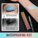 BEPHOLAN Pink Blue Eyeliner Pencil,2-in-1 Color Waterproof Glitter Gel Eye Liner Highligter,Mermaid Korean Makeup Waterline Eyeliner,Smudge Proof (FAIRY TALE)