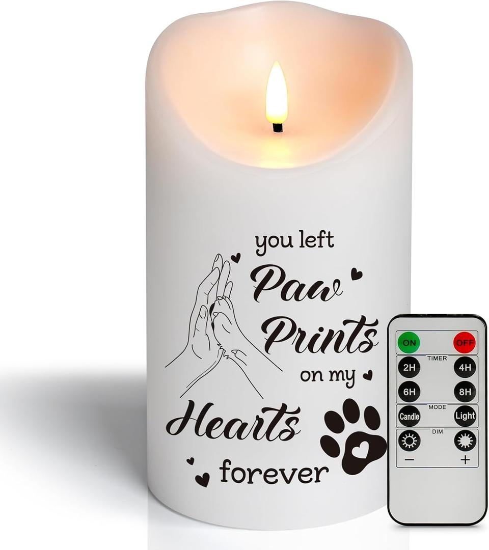 Pet Memorial Gifts for Dogs Cats Loss of Dog Sympathy Gift, Sympathy Candle for Doggie, Condolence Present for Pet Lovers, Friends to Remember Doggie, Marking Bereavement And Grief(4" x 7")