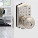 Honeywell Digital Entry Keypad Door Lock with Door in Satin Nickel, 8732301L