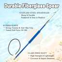 Hawaiian Sling Fishing Spear Set Fiberglass Spearfishing Pole Spear with 3 Replaceable Stainless Steel Tips, Fish Line Holder, Sharpening Files, and Carry Bag