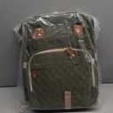 Diaper Bag with Changing Station, Waterproof 3 in 1 Baby Diaper Backpack with Foldable Changing Pad, Large Travel Back Pack for Girl Boy, Green