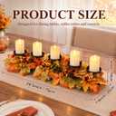 Hushee 29.5" Fall Centerpieces for Table Decorations with Maple Leaves