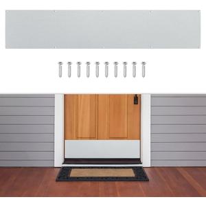 GLOKUUCA 1 Pcs Door Kick Plates - 6 x 30 Inches Kick Plates for Exterior Interior Doors Protection Decor, 1.5mm (1/16 Inch) Thickness Rectangular Aluminum Door Push Plate (Black)