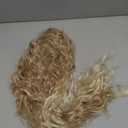 LEDIZE Ponytail Extension, Claw Clip on Pony tails Hair Extension for Women 18 Inch Long Wavy Curly Fake Ponytail Clip in Hair Pieces for Women Fluffy Natural Looking (Blond To Light Blonde)