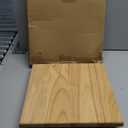 Bucherry Wood Butcher Block Cutting Board with Feet for Kitchen, 11.8 Inch Square Chopping Block Cutting Board with Legs for Meat Cheese Vegetables Kitchen Charcuterie, 1.78 Inches Thick