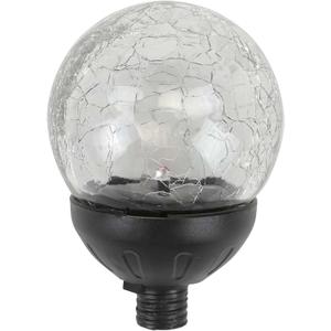 Solar Powered Glass Ball + Accessories- for Solar Wind Spinner Replacement Color Solar Light Parts 80mm