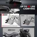 Benlari Thicker Tour Pack Mount Detachable 2-Up Trunk Tour Pack Mounting Rack Fit for Harley Davidson Touring Street Glide Road King Road Glide Electra Glide 2014-2024 (Chrome)