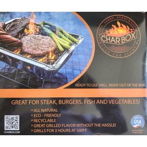 Portable/Disposable BBQ Charcoal Grill/Lasts 3 hours/High Temperature/Made in USA/Easy to Use/Eco Friendly/Recyclable Barbecue Grill - Great for Camping, Tailgate & Backyard Parties!