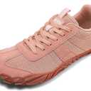 UBFEN Sneakers Barefoot Shoes for Womens Mens Minimalist Trail Running Hiking Comfortable Walking (Pink)