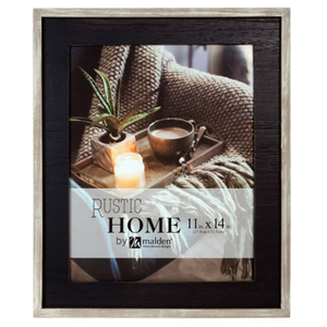 Malden Rustic Woods Wall Picture Frame - Black/Rustic Brown, 11"/14"