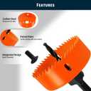 12PCS Hole Saw Kit, Carbon Steel Hole Saw Set 3/4"-3" (19-76mm), 9 Sizes with Mandrels, Drill Bits & Hex Key, Quick Assembly for Wood, Drywall, PVC Plastic