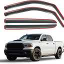 in-Channel Rain Guards for 2019-2025 Ram 1500 Crew Cab5th Gen New Body Style, Window Deflectors Window Visors for 2025 Ram 1500 Accessories, 4 Full-Size Doors