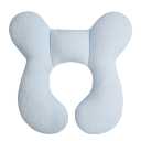 Upgraded Baby Head Support Pillow for Newborn Toddler, Soft Cotton Baby Travel Pillow for Car Seats and Strollers, Blue