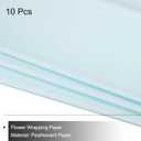 MECCANIXITY 10 Pcs Flower Wrapping Paper 22.8x22.8 Inch Waterproof Florists Wrapping Paper for Florist Bouquet Supplies, DIY Crafts, Gift/Gift Box Packaging Blue